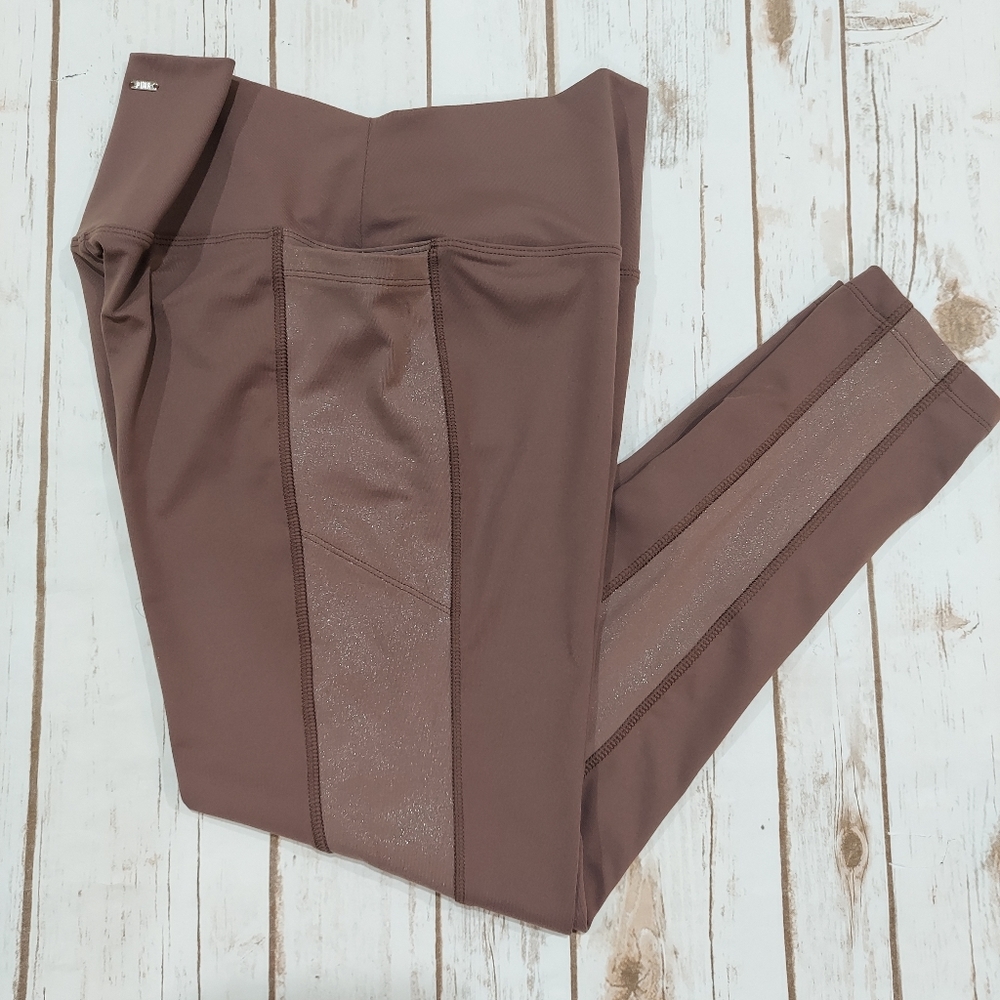 PINK Active Leggings Mauve Pockets High Waist M